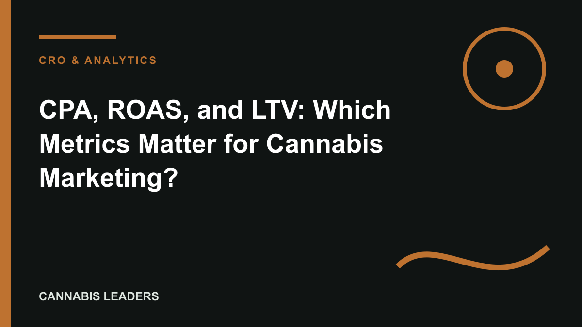 CPA, ROAS, and LTV: Which Metrics Matter for Cannabis Marketing? editorial cover
