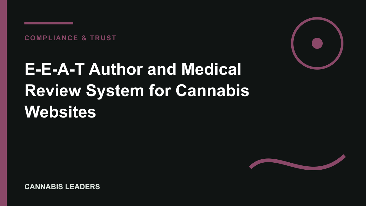 E-E-A-T Author and Medical Review System for Cannabis Websites editorial cover