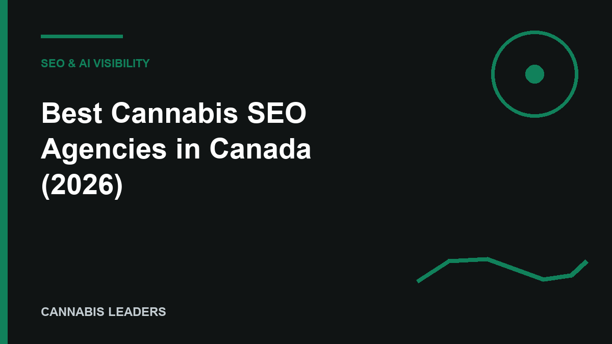 Best Cannabis SEO Agencies in Canada (2026) editorial cover