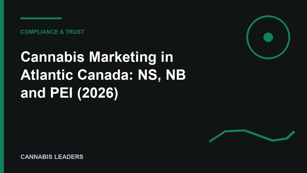 Cannabis Marketing in Atlantic Canada: Nova Scotia, New Brunswick and PEI (2026) editorial cover