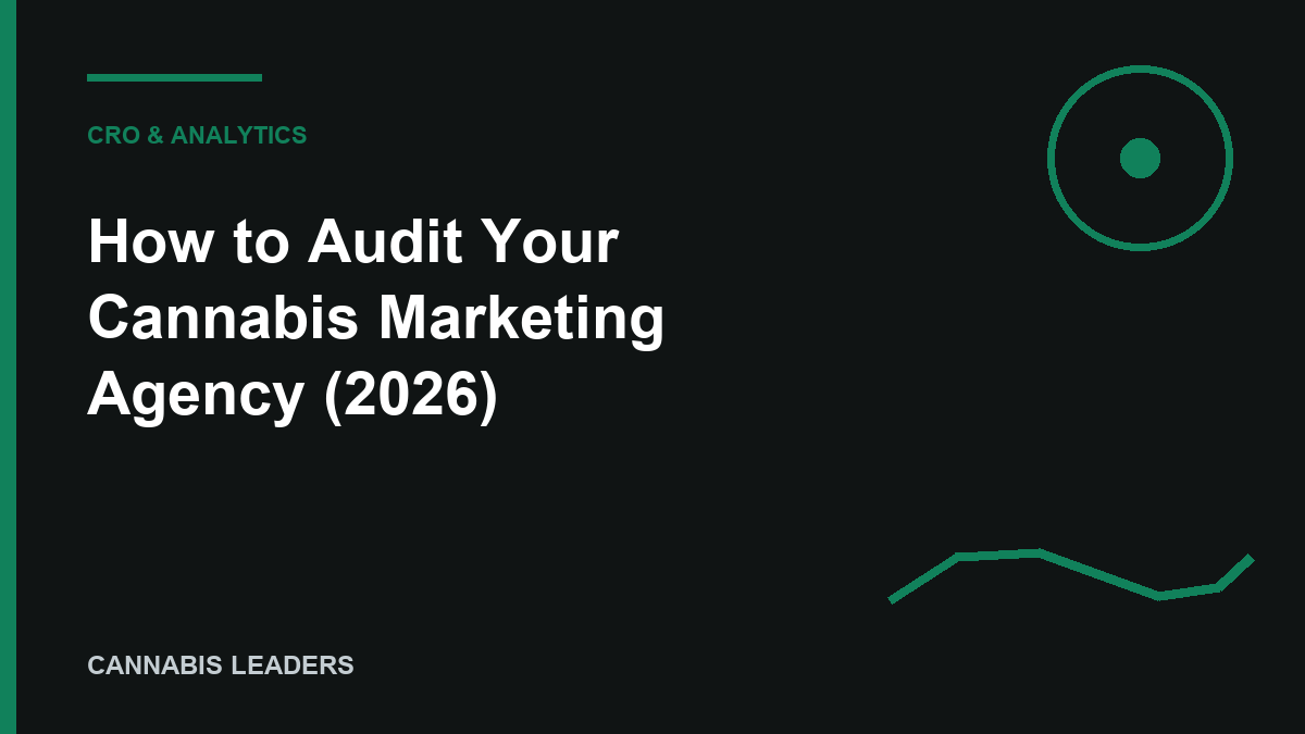 How to Audit Your Cannabis Marketing Agency (2026) editorial cover