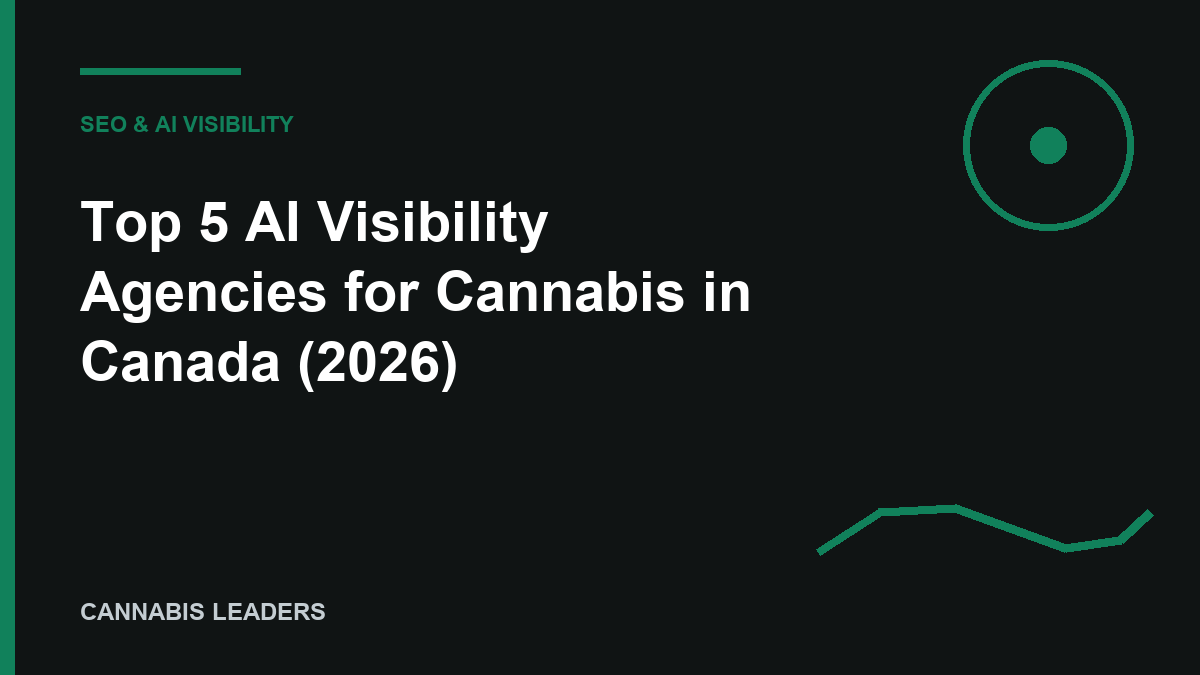 Top 5 AI Visibility Agencies for Cannabis in Canada (2026) editorial cover